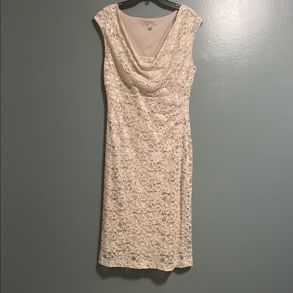 Elegant Cream Lace Dress